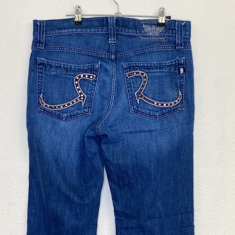 Rock & Republic Blue Straight Leg Jeans Men's Size 33 - Picture 7 of 15